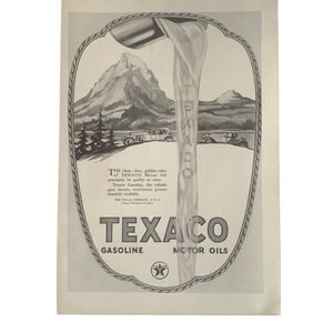 Vintage 1923 Texaco Clean Golden Color of Oil Ad Advertisement